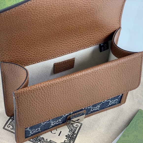 Gucci Mini Dionysus Shoulder Bag in Blue Denim - Picture 4 of 9